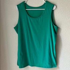 Emerald Green Tank Top with Soft Knit Fabric
